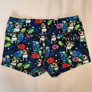 Fleo Leo Tropical Dog Print Shorts